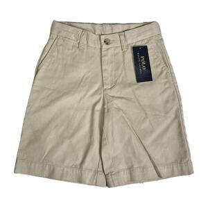 Polo Ralph Lauren Twill Shorts Boys 6 Straight Fit Sand Khaki Preppy Classic